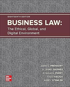 (PDF)Business Law: The Ethical, Global, and Digital Environment 18th Edition