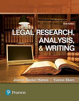 (PDF)Legal Research, Analysis, and Writing 6th Edition